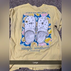 Simply Southern Lemon Crocs Yellow Tee